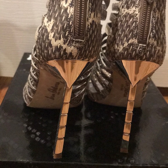 San Edelman Hampton snake print heeels - Picture 3 of 3